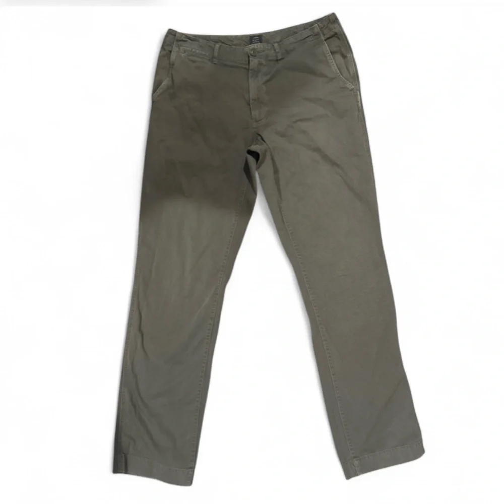 J. Crew Olive Green Cotton Twill Men’s Trousers Size W33 x L34